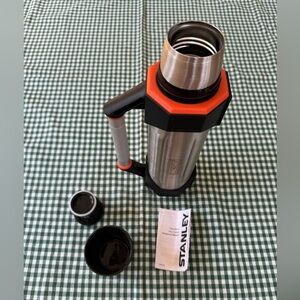 Stanley Aladdin Vintage Metal Thermos Heavy Duty Stopper-RS47 Cup-SS04
